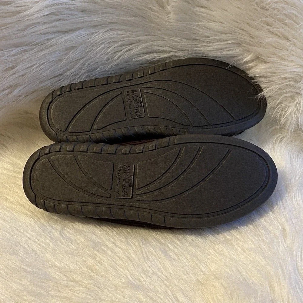 Dearfoams‎ Slippers Mens Size Large 11-12 Brown Slip On Shoes Cozy Comfort